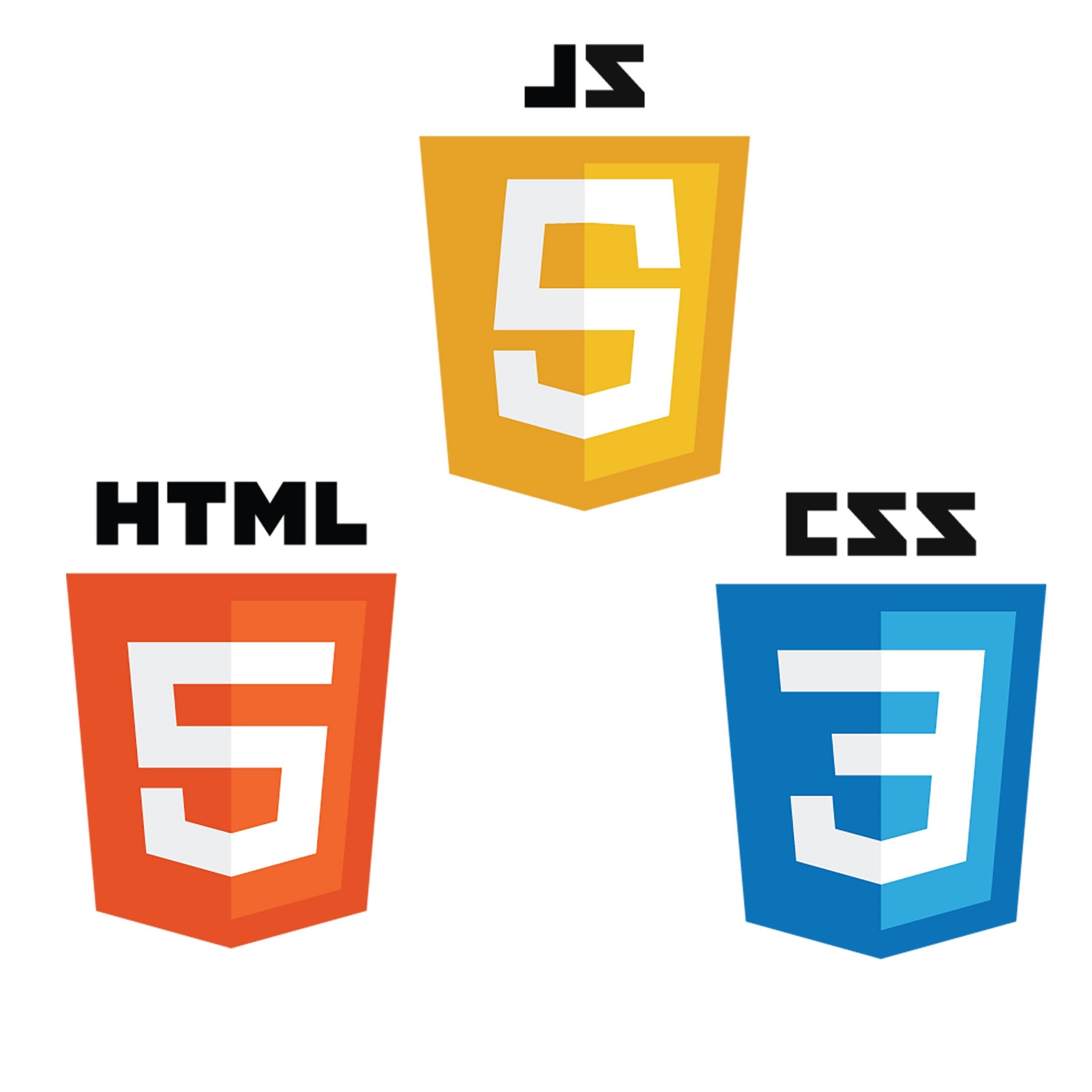 HTML, CSS, and JavaScript Logos